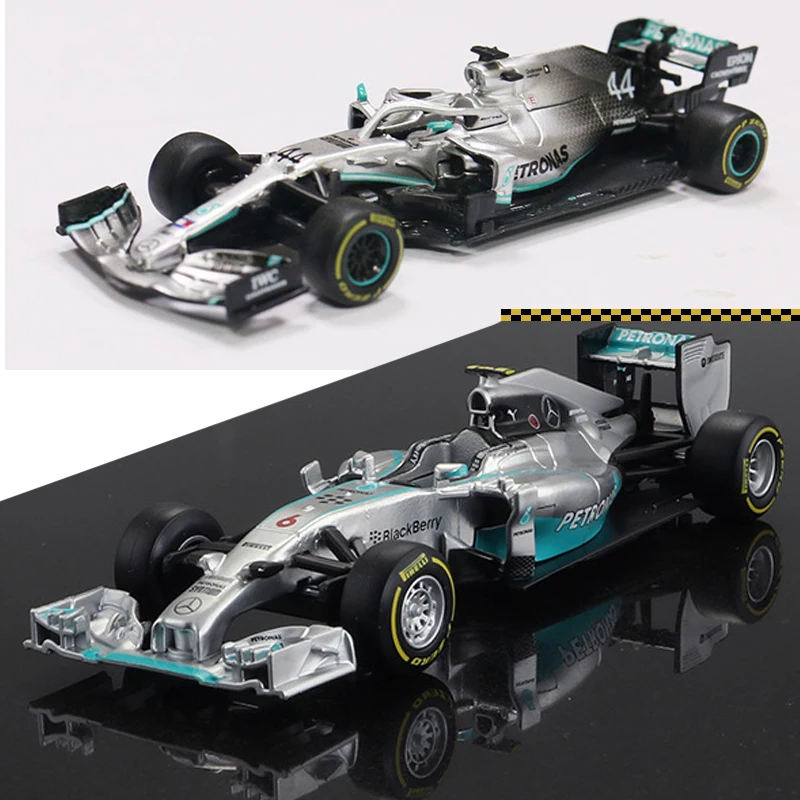 

1:43 F1 Formula Car Model Metal Die Cast 2016 2019 NO.44 NO.6 Simulation Racing Cars Model Collection Toys for Boys