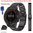 Ремешок из титанового сплава для Garmin Fenix 7 7X 6 6X Pro 5 5X Plus 935 D2