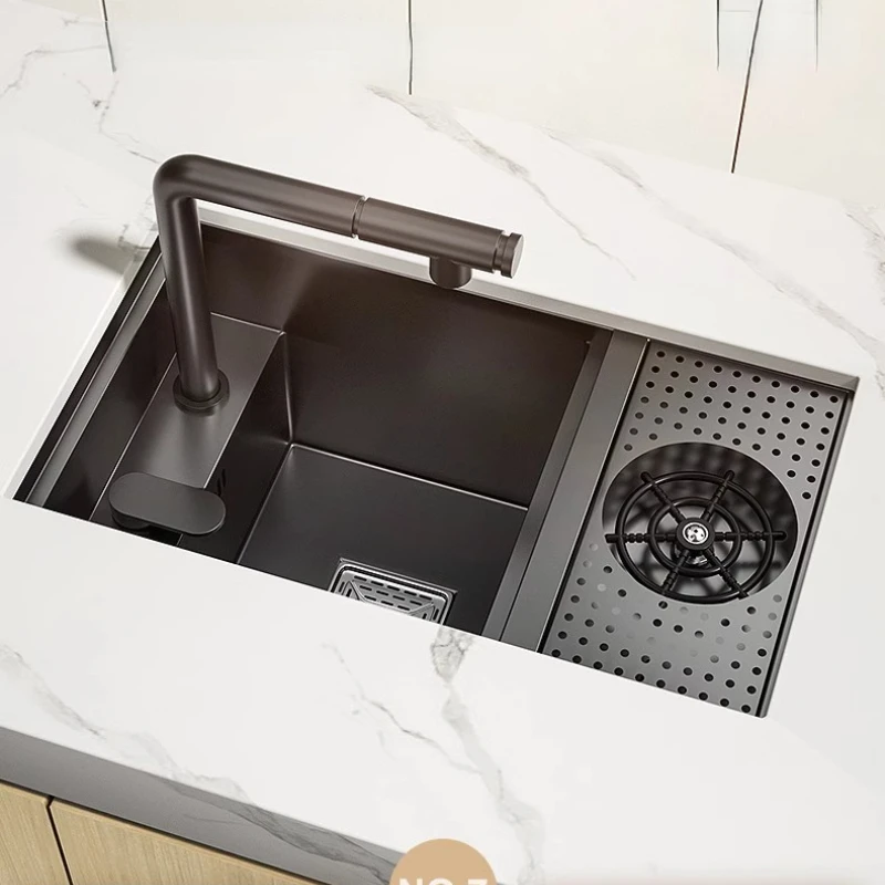 

Hidden sink With Cup washing machine Nano stainless steel Pure handmade sink Kitchen household vegetable washing basin