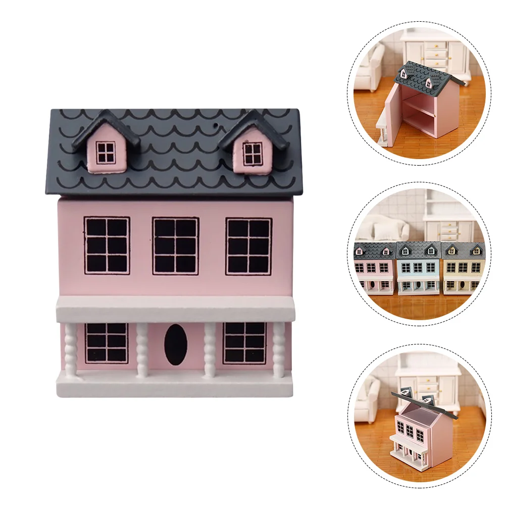 

House Miniature Wooden Minikit Modeldiy Christmas Tiny Houses Villagekids Decor Furniture Landscape Accessories Adorable Kits