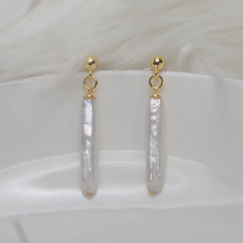 Серьги с белым светом и натуральным пресноводным жемчугом, профиль пресной воды, серьги из стерлингового серебра 925 пробы с жемчугом в стиле барокко