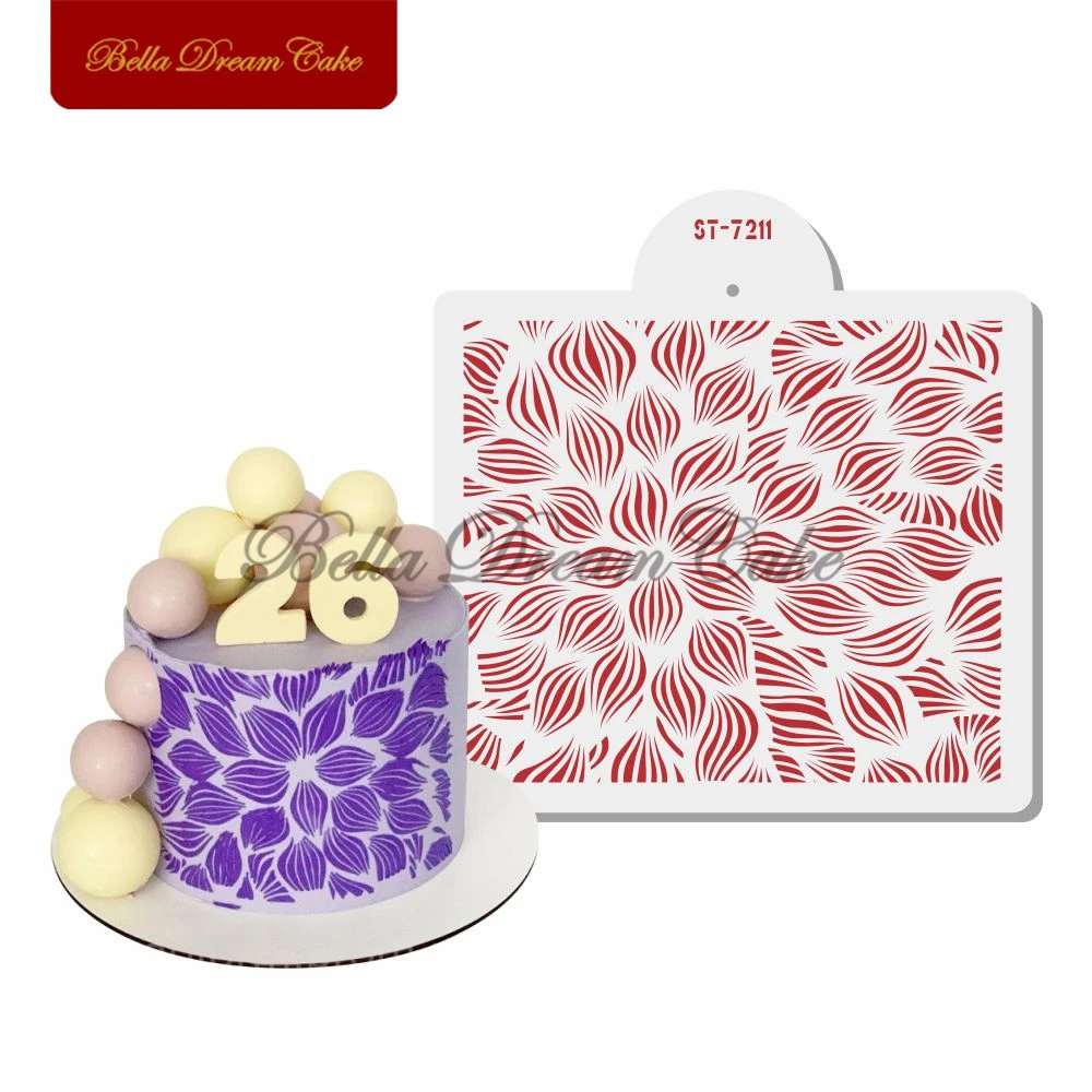 Цветочный узор кружевной трафарет для торта домашний питомец шоколада бордюр