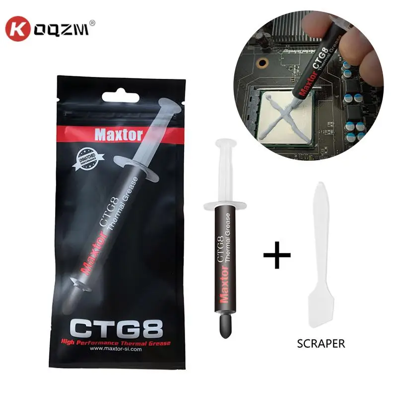 

12.8W/mk Maxtor CTG8 Mini Thermal Paste GPU Computer Radiator AMD Intel Processor CPU Processor Silicone Grease Thermal Paste