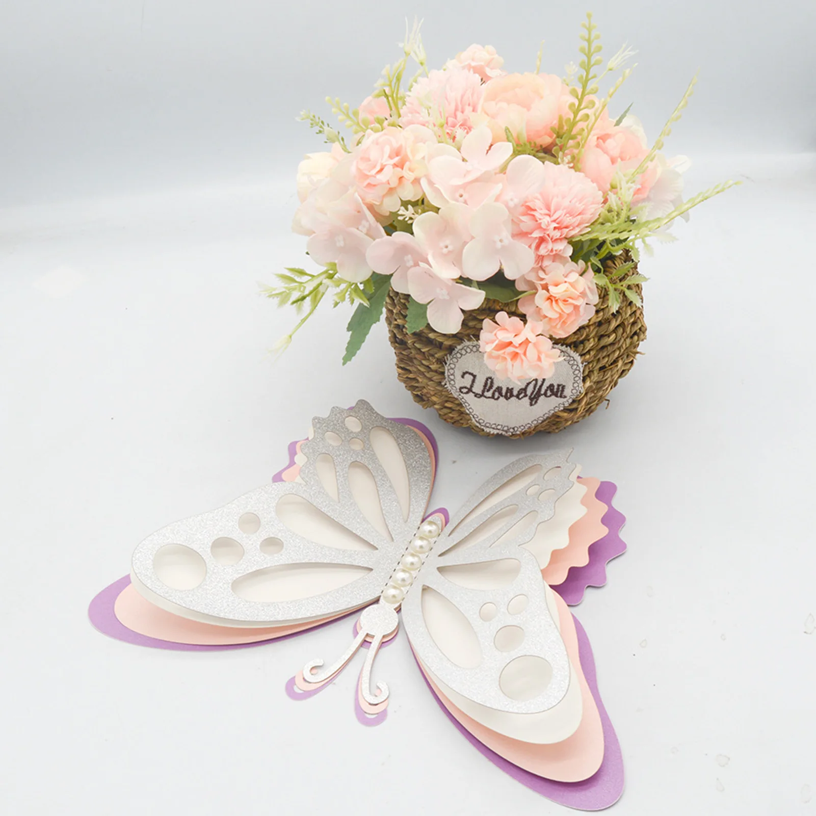 

1PCS Four Layer 3D Butterfly Wall Stickers Home Room Decor Butterflies For Wedding Party Decoration Magnet Fridge Decals