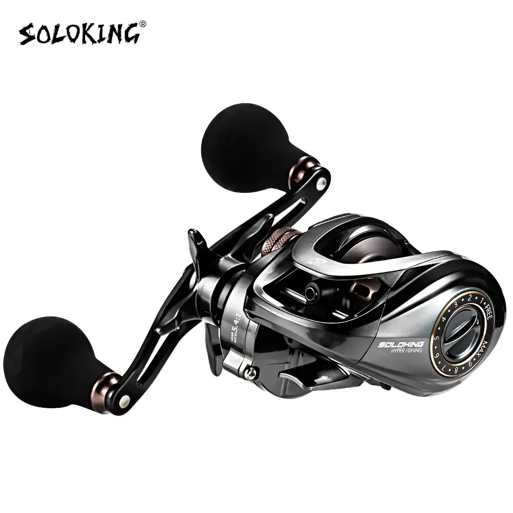 SOLOKING-Moulinet Baitcasting HIAW200 Betriel Max Drag 12 Roulement 9.5 5.4 Gear Ratio Moulinets de peche Baitcaster 7.2