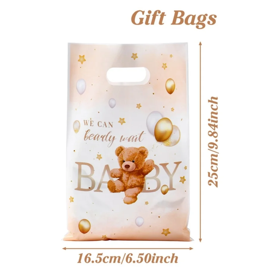 

Пакеты для подарков с медведем, 10/25/50 шт