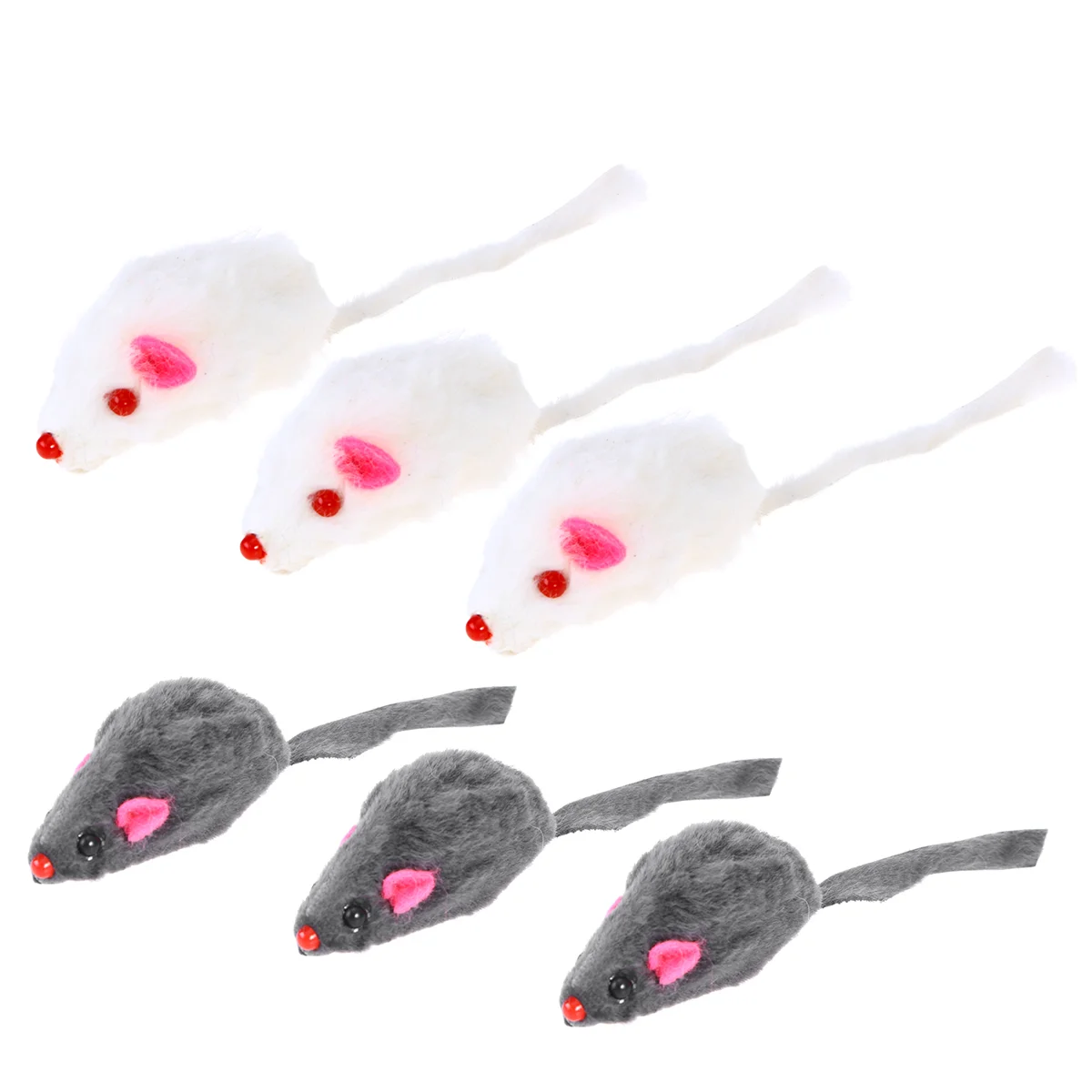 

Cat Toys Mouse Interactive Indoor Cats Toy Mice Fur Fake Plush Teaser Squeaky Pet
