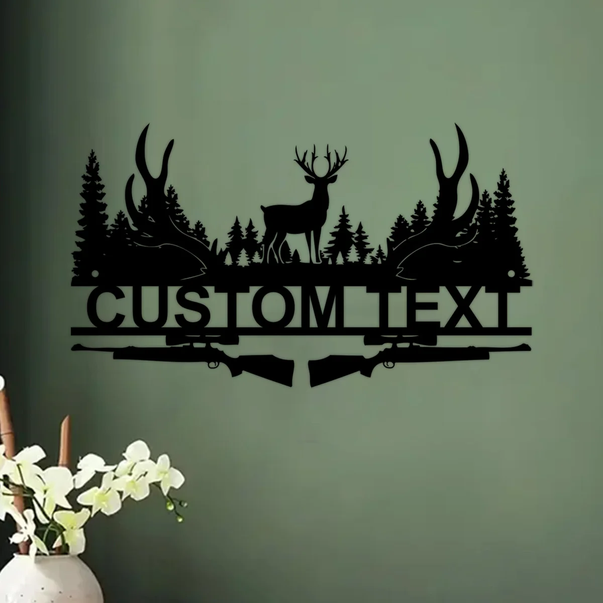 Персонализированный металлический знак олень