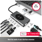 Док-станция многофункциональная 15 в 1, 4K, USB C, кардридер SDTF