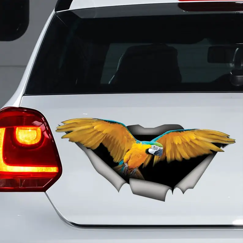 

Macaw car decal, Yellow and Blue Macaw sticker, Macaw Magnet, Ara decal, parrot magnet