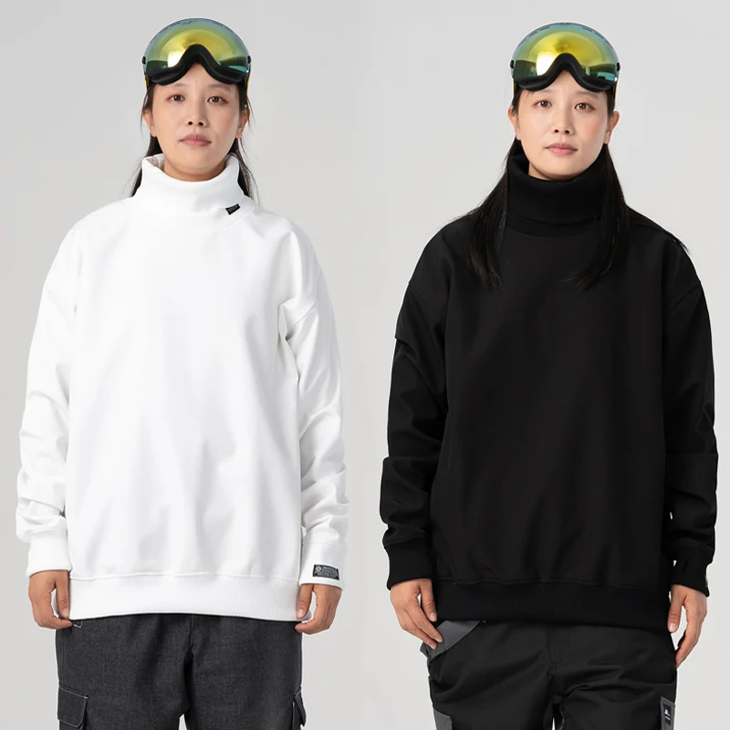 Ski Wear Men Women Couple Skiing Snowboarding Sweatshirt Winter Warm High Collar Windproof Outdoor Sports Hiking Clothing