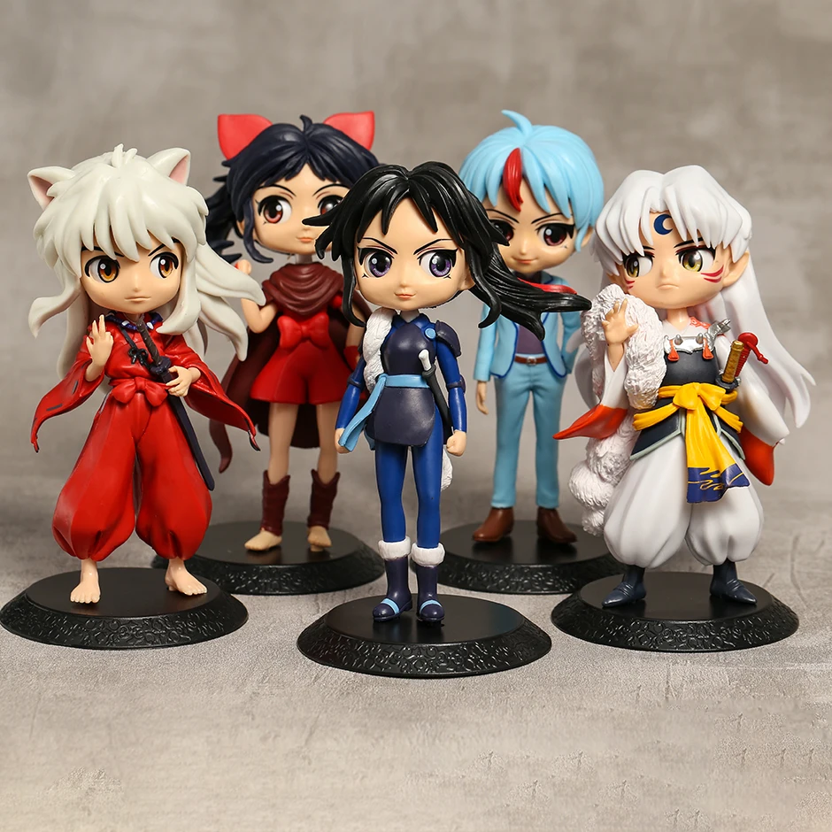 

Qposket Inuyasha Sesshoumaru Higurashi Towa Setsuna Moroha коллекция фигурок из ПВХ игрушки декоративные модели куклы 5 шт./компл. 15-16 см