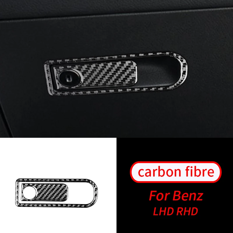 

For Mercedes-Benz B Class GLB 2019-2020 Real Carbon Fiber Storage Box Handle Switch Decorative Cove Car Interior Accessories