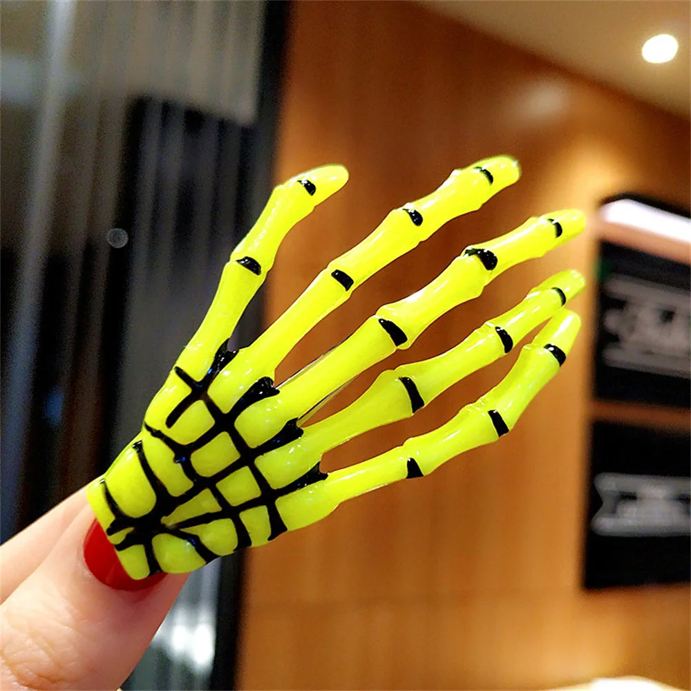 Готическая заколка для волос с черепом в стиле панк заколки молодых людей темный