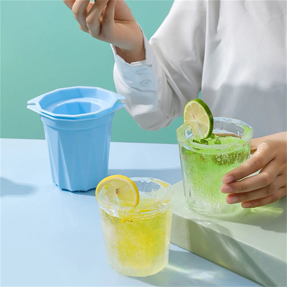 

3D Ice Cup Silicone Mold Ice Cube Maker for Juice Whiskey Cocktail DIY Drink Cup Tray Kitchen Bar Tool Thicken Ice Cup Mould
