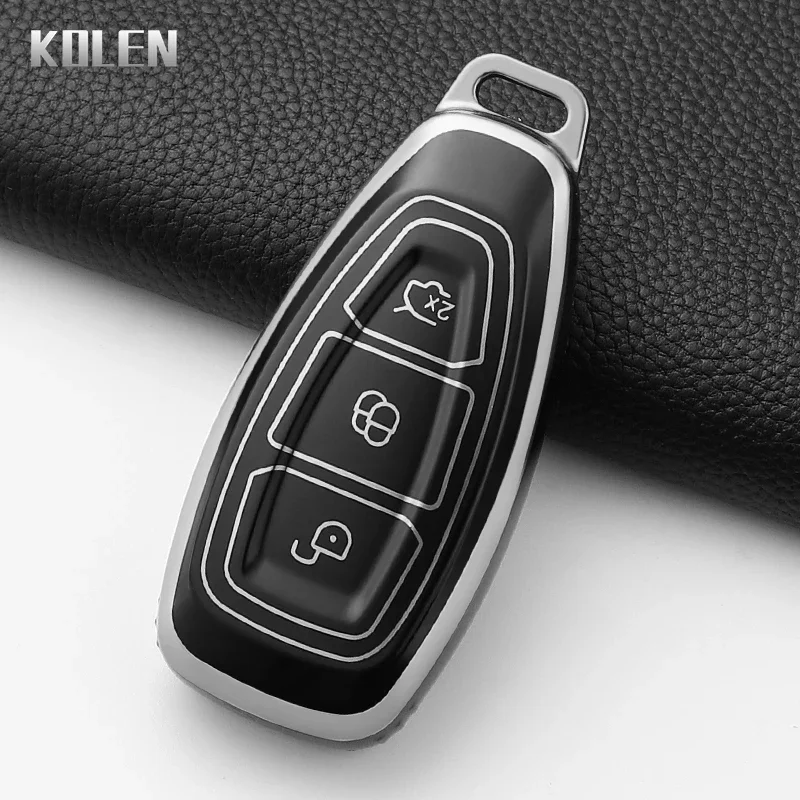

Модный складной чехол для ключей из ТПУ для Ford Focus 3 4 Mondeo MK3 MK4 Fiesta Ecosport Kuga ST C-Max B-Max Защитный брелок