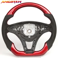 red carbon fiber steering wheel for benz amg w205 w204 g55 g500 w212 w463 c63 s63 cls63 e63 2009 2021 model