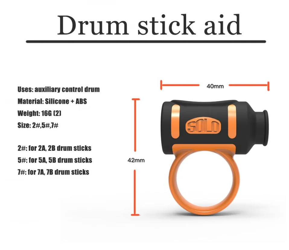 Drumstick Control Aid Silicone Aid Grip Tool Finger Ring Controller Drumstick Accessories Practice Tools Instrument Training enlarge