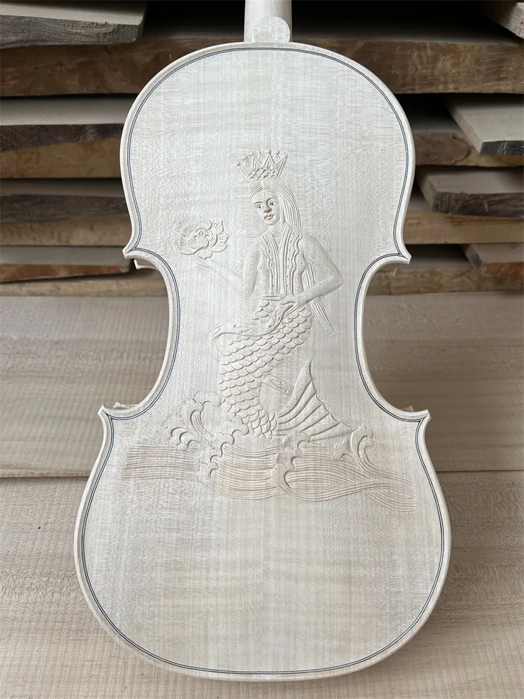 

Скрипка «сделай сам», белая фотоскрипка без лака, красивая резная скрипка 4/4 дюйма, 4/4 дюйма