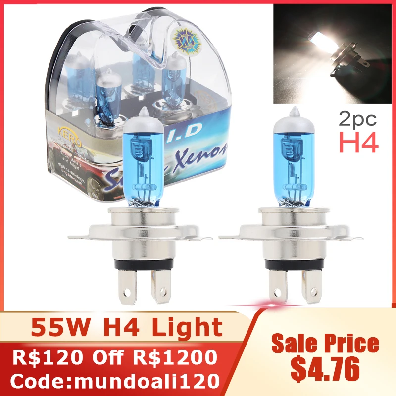 

2pcs 12V H1 H3 H /H7 H8 H9 H10 H11 H12 H15 9005 9012 1555W 6000K White Light Car Xenon Halogen Lamp Car Front Headlight Fog Bulb