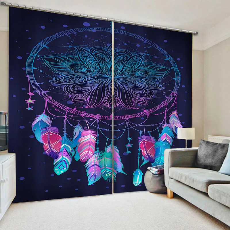 

Новая искусственная 3D печать, оконные драпировки, настенный подвесной гобелен, постер, декоративные занавески для гостиной и спальни, 1/2 пан...