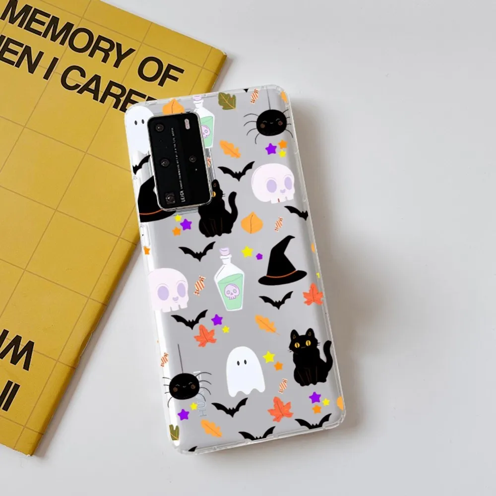 Чехол для телефона на Хэллоуин Samsung A12 21 30 31 51 52 70 71 Для Redmi8 9 10 Honor10 50 прозрачный
