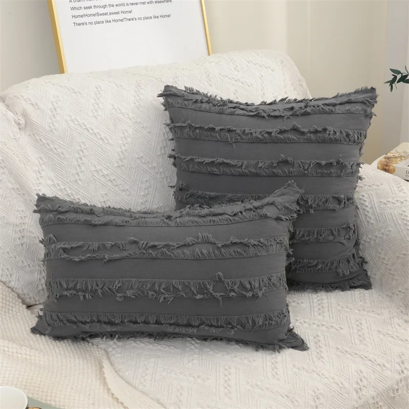 

Homaxy Luxury Pillow Case Furry Cushion Cover For Sofa Car Bed 1PC Plain Plaid Pillowcase Aesthetic Fashion Home Decoration