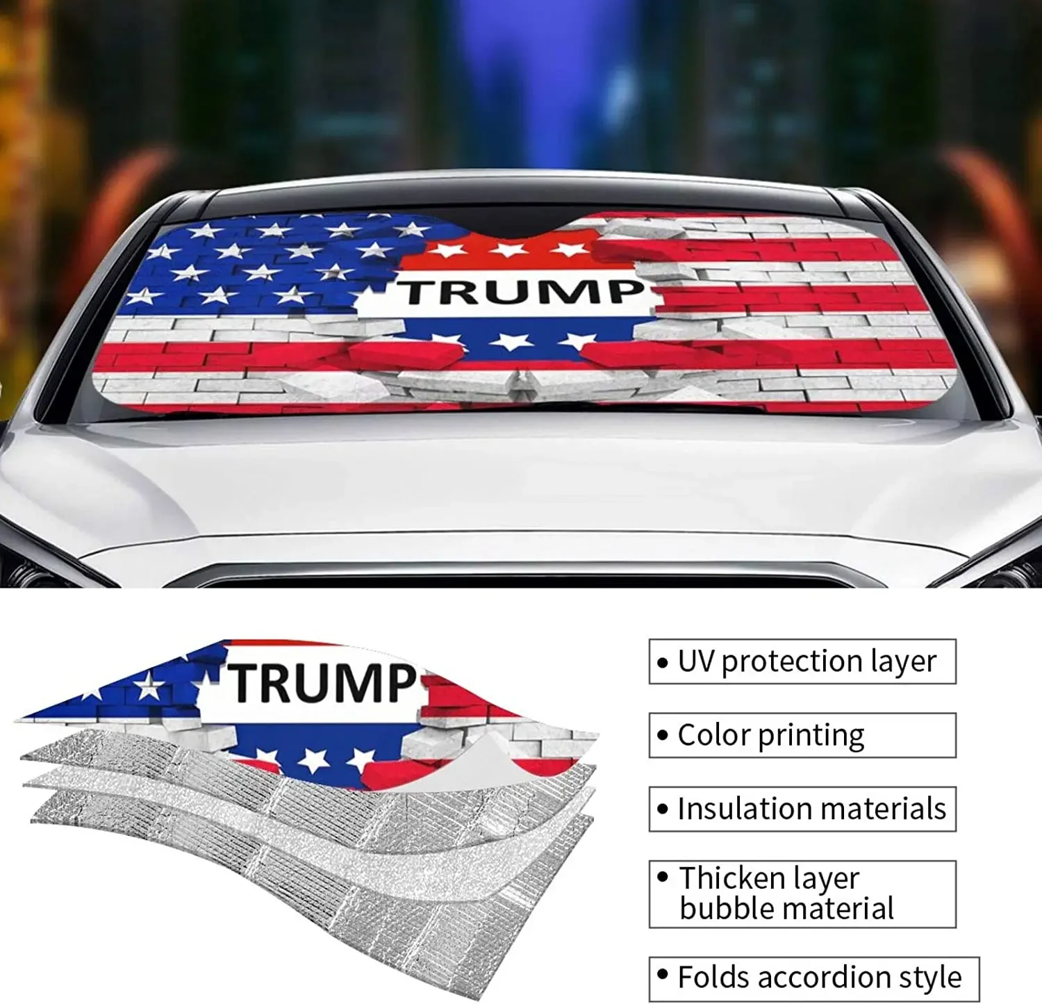 Бродяга лобовое стекло автомобиля солнцезащитный козырек американский флаг США