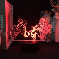 anime led night light demon slayer 16 colors lamp kimetsu no yaiba for kid room decor can be combined to purchase acrylic board