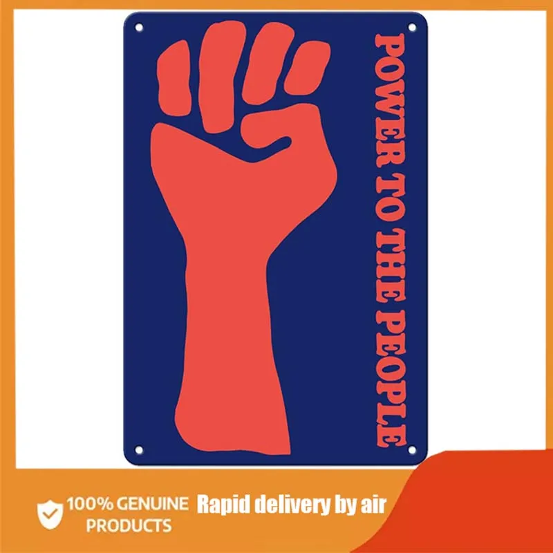 

Винтажный Политический Плакат силы для людей-Черная Пантера-партия-винтажный металлический жестяной знак c.1970, декор комнаты