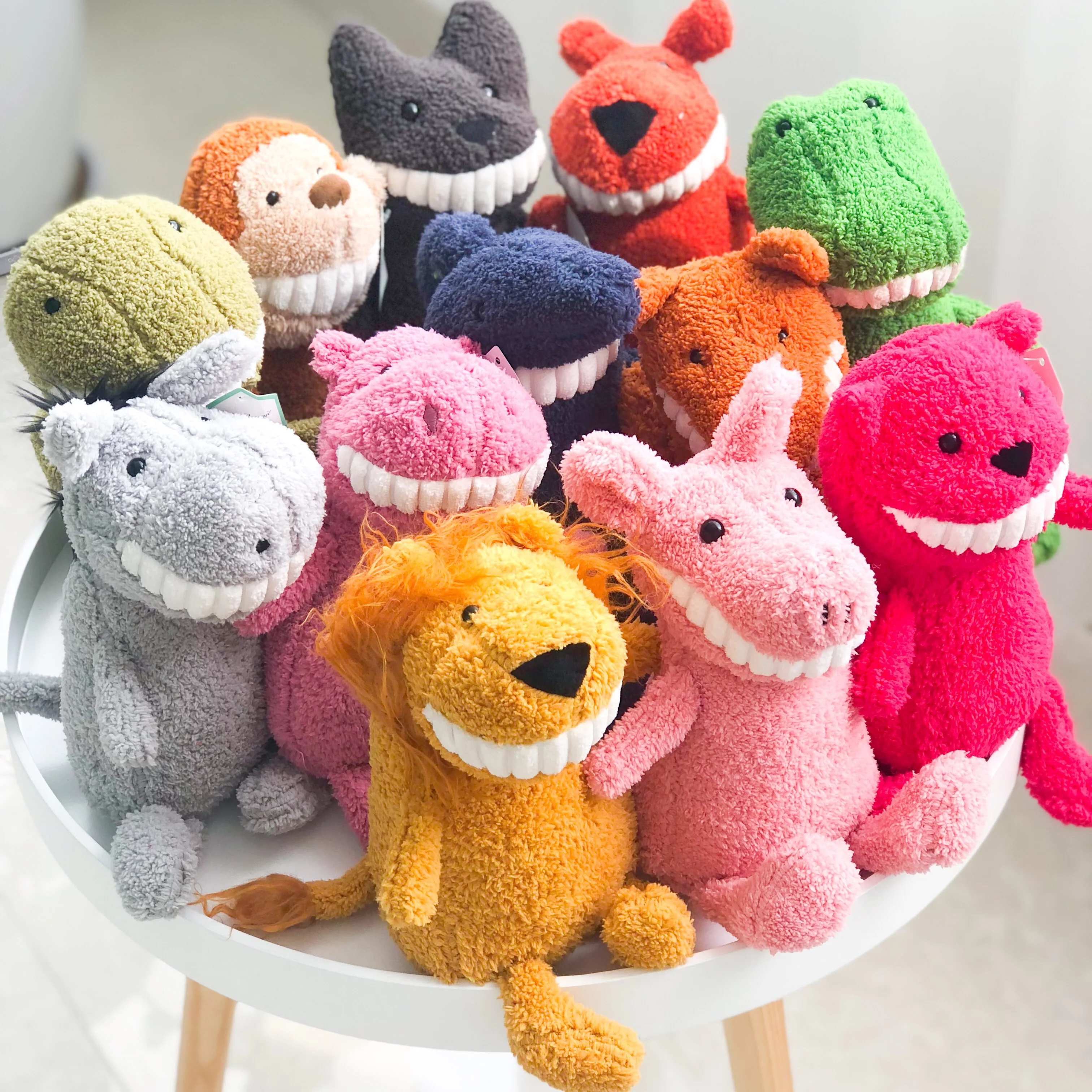

28cm Smile Unicorn Lion Hippos Plush Toys Cute Soft Stuffed Animal Toothy Toy Dolls For Kids
