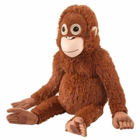 yija red gorilla orangutans monkey plush toy stuffed doll cartoon jungle forest animal kids bedtime stoy girl friend gift 1pc