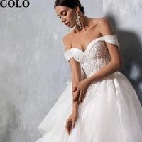 luxury princess wedding dress off the shoulder wedding dress 2022 womens dresses new bridal lace beaded appliques