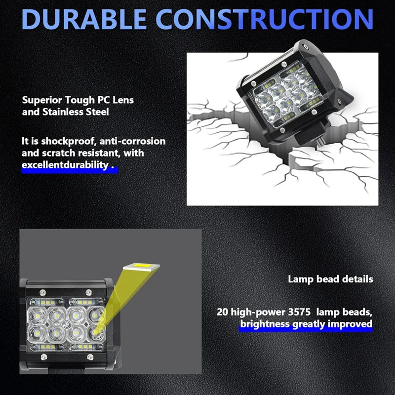 Фонарь для грузовиков 4 дюйма 60 Вт 6000 лм