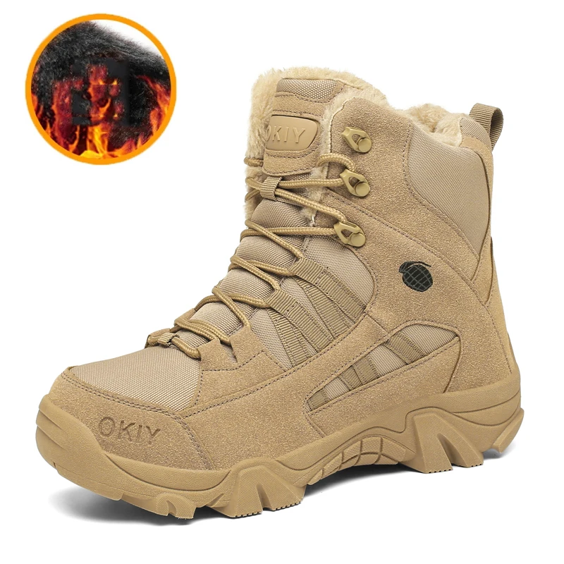 's Outdoor Military Boots Combat Ankle Boots Tactical Plus S