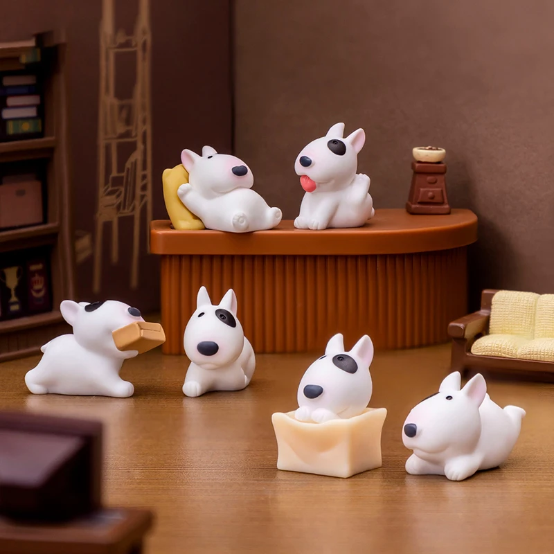 Миниатюрные Фигурки Бульдозера И Терьера Пейзажные Украшения Аксессуары Для