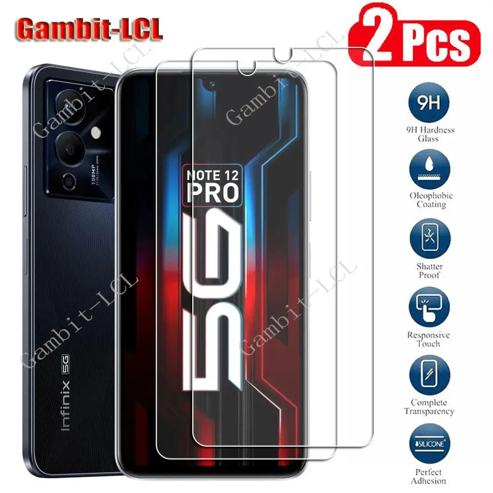 

2PCS Original Protection Tempered Glass For Infinix Note 12 Pro 5G 6.7”Note12 12Pro X671B Screen Protective Protector Cover Film