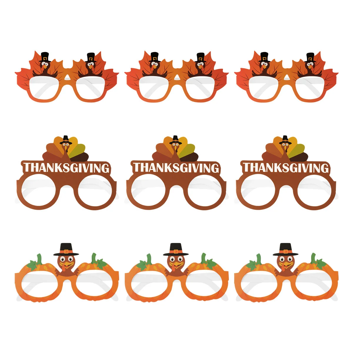 

9pcs Thanksgiving Thanksgiving Headband Thanksgiving Turkey Eyeglasses Thanksgiving Party Sunglasses Snap Fireworks for Kids
