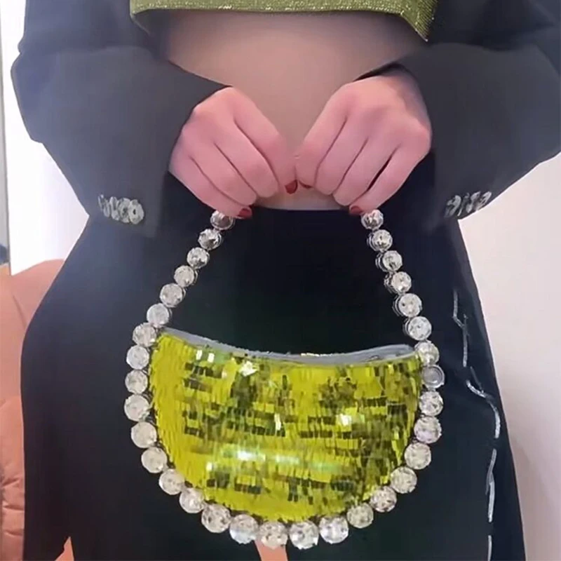 Luxury Designer Rhinestones Clutch Purse Bag for women handle bag Shoulder Bag Purse Shiny Crystal Purses and Handbag