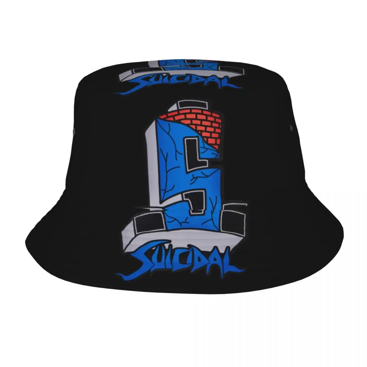 Панама Суицидные тенденции для унисекс рыбацкие шляпы с логотипом Bnad модные