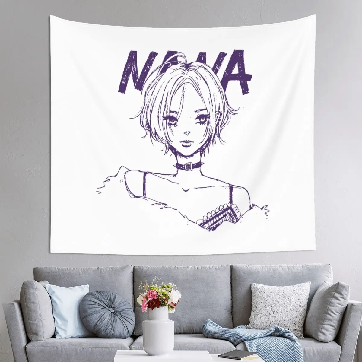 

Nana Osaki Tapestry Hippie Fabric Wall Hanging Manga Anime Room Decor Table Cover Mandala Wall Blanket