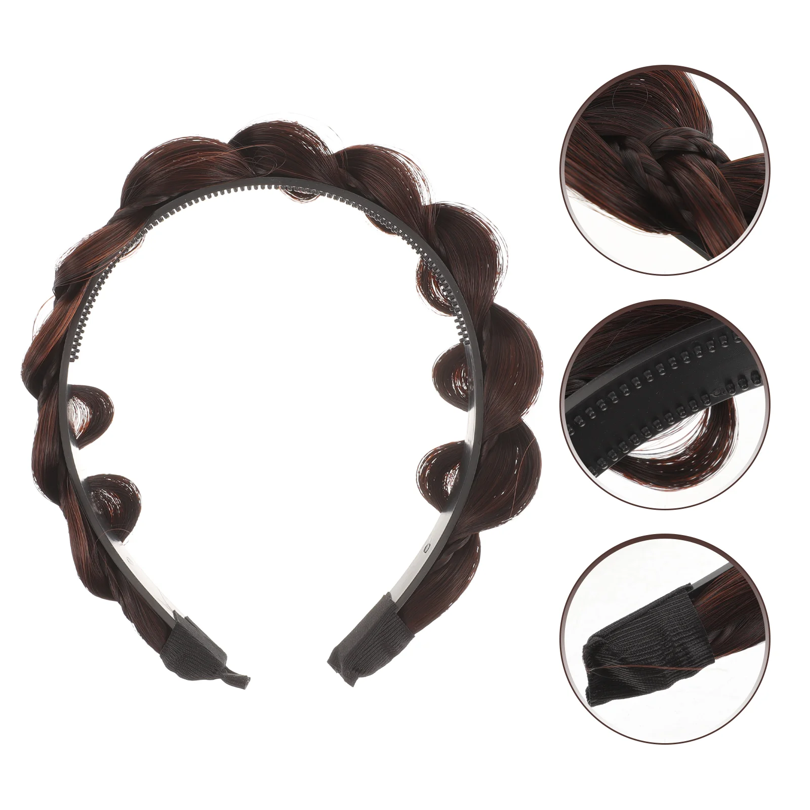 

Herringbone Headband Hair Braided Wigs Women Headdress High Temperature Wire Miss Black Girl Accessories