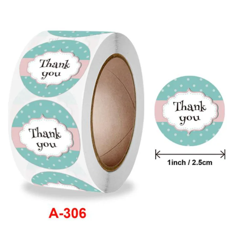 500 шт./компл. рулон наклейки с цветами thank you товары для дня рождения Мультяшные