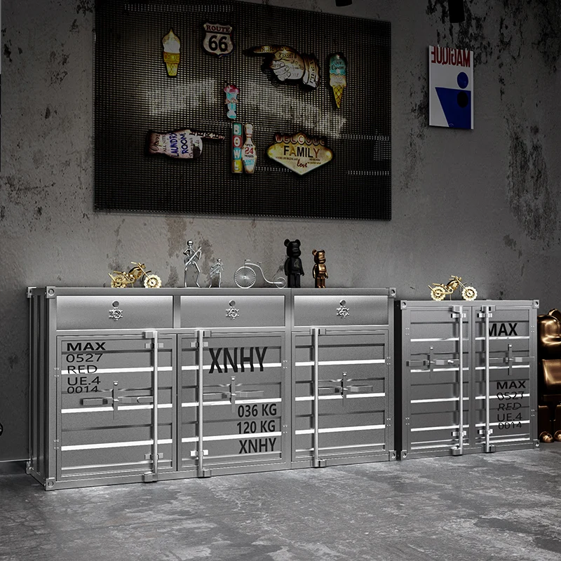 

Floor Modern Bar Cabinet Storage Metal Industrial Kitchen Stackable Display Cabinet Beer Commercial Luxury Wijnrek Furniture