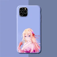 babaite violet evergarden phone case for iphone 11 12 13 mini pro xs max 8 7 6 6s plus x xr solid candy color case