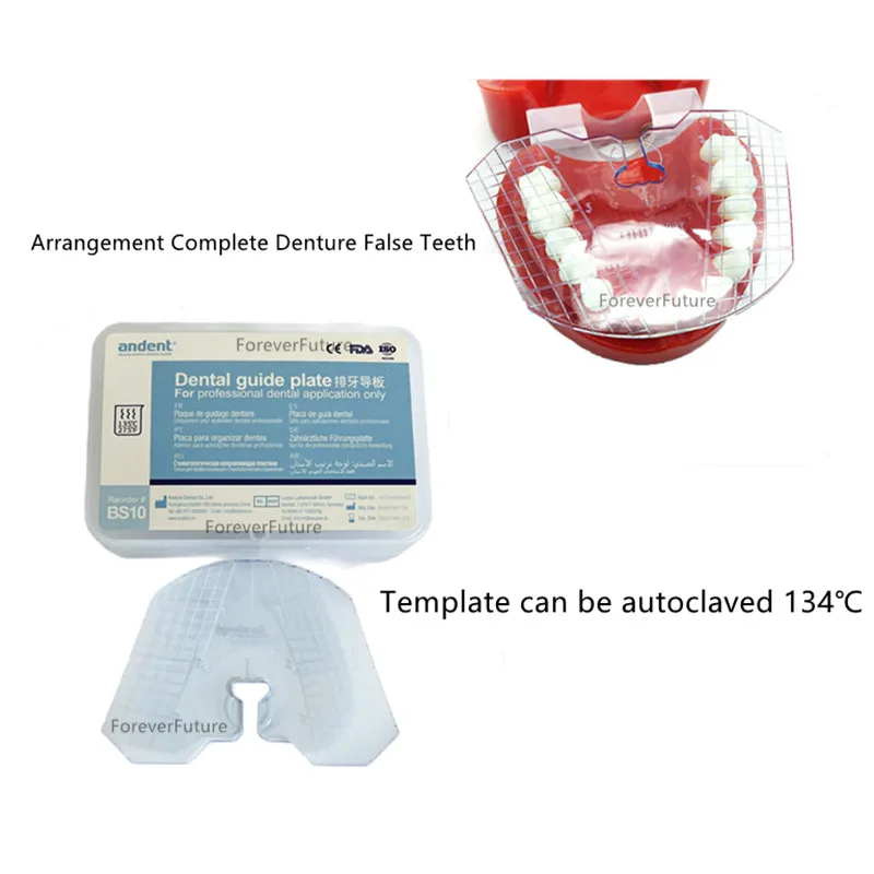 

3Set Dental Plastic Guide Template Plate For Complete Denture False Teeth Arrange