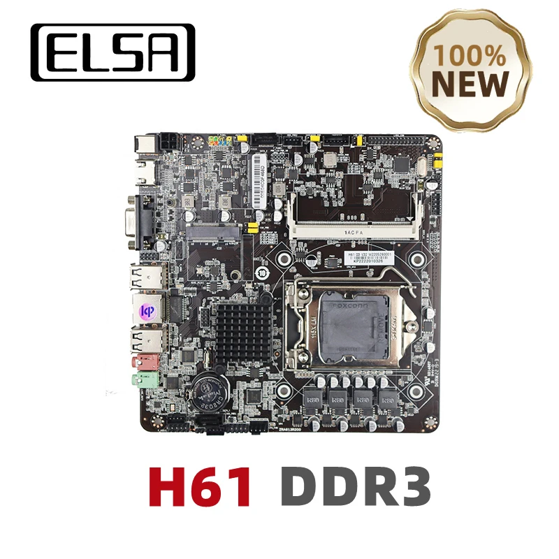 

ELSA H61 Mini ITX Motherboard LGA 1155 DDR3 Support Intel Core i3/i5/i7 Pentium Celeron CPU For Gaming PC Gamer New