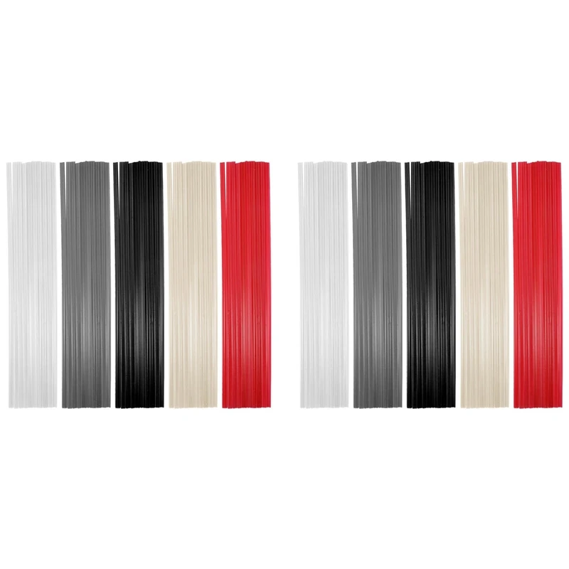 

100PCS Plastic Welding Rods - PP/PVC/PE Plastic Welder Rods For Hot Air Tools 10 Inch (Each Color 20PCS)