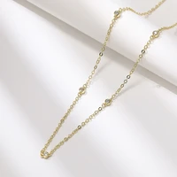caoshi fashion lady chokers necklace with shiny zirconia gold color accessories for women all match trend jewelry for wedding
