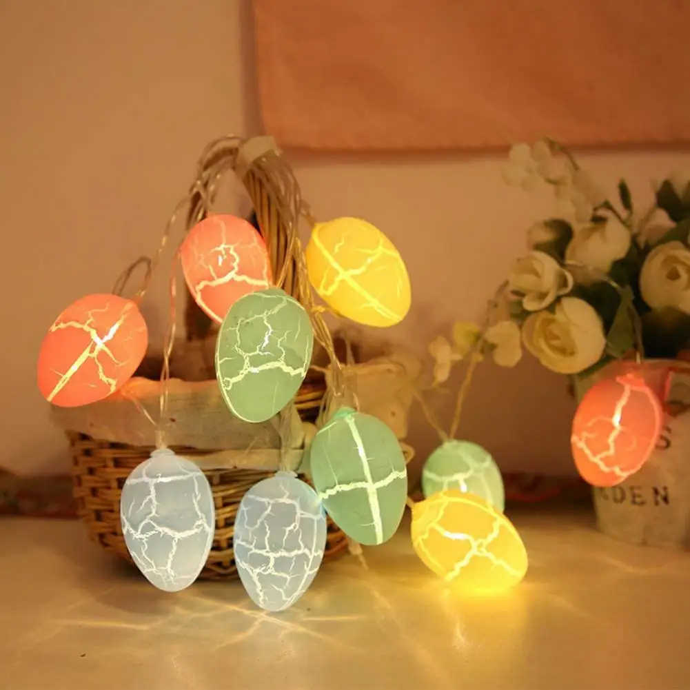 

Easter Decorations DIY LED Easter Cracked Eggs Bunny Rabbit Fairy Lamp for Garland